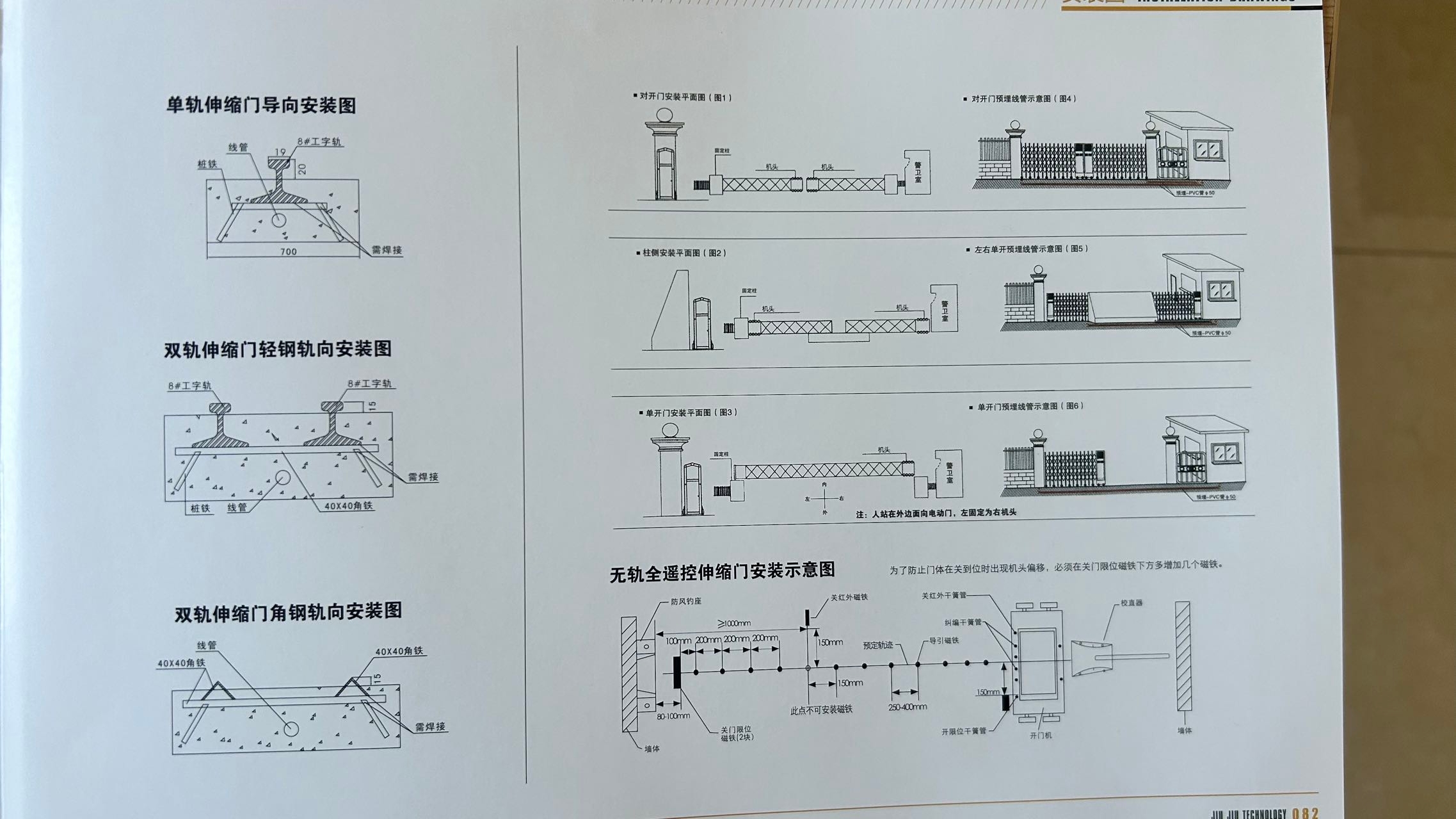 伸縮門按照步驟